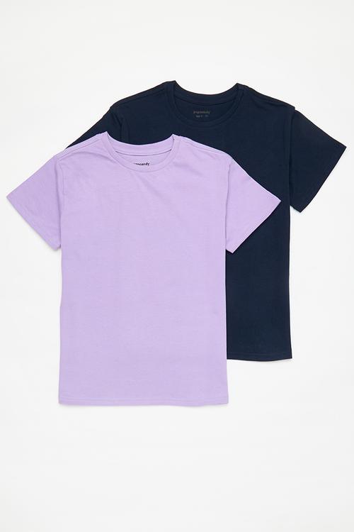 2 Pack tee - lilac/navy