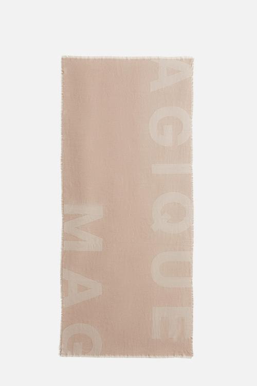 Jacquard-weave scarf -  beige/magique
