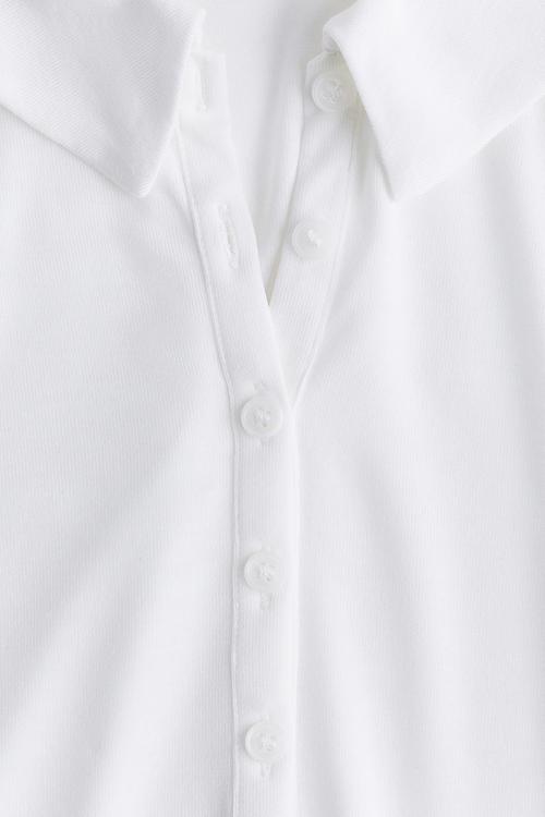 Jersey polo shirt - white