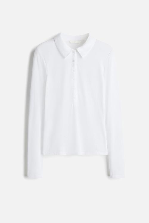 Jersey polo shirt - white