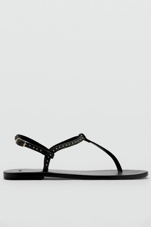 Fida leather slingback - black