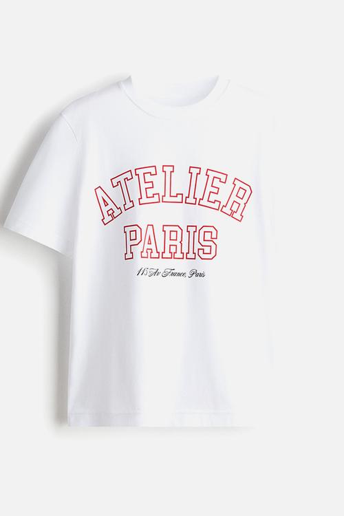 Printed T-shirt - white atelier paris 