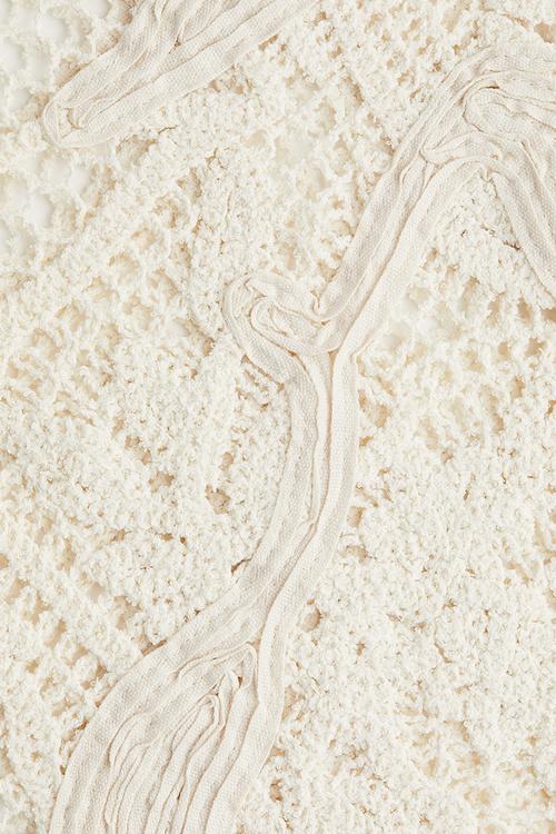 Crochet-look vest top - cream 