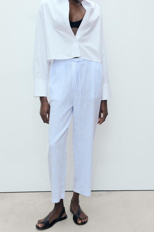 Trousers Linen - Light Pastel Blue
