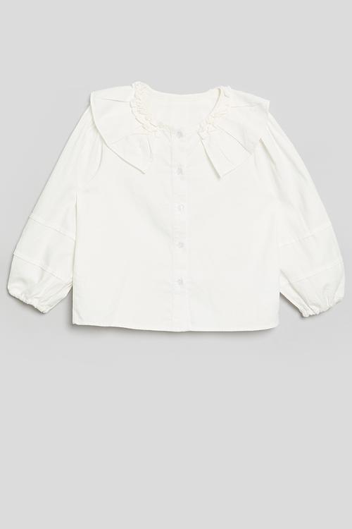 Peter pan collar shirt-white