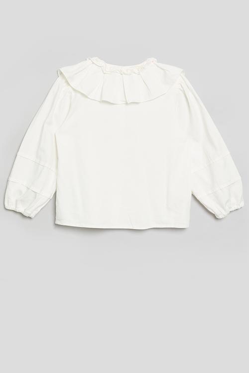 Peter pan collar shirt-white