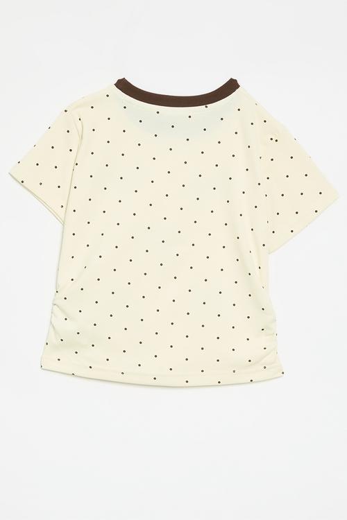 Bow décor tee - ecru