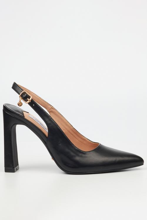 Nala 1 slingback block heel - black