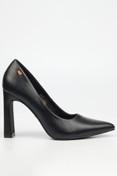 Nala 2 block heel court - black