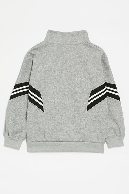 Zip thru sweat top - grey