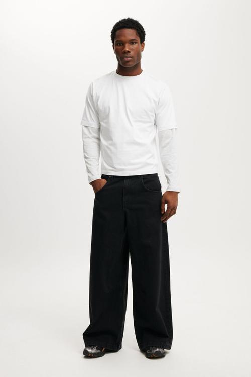 Y2K Super Wide Jean - Dire Black