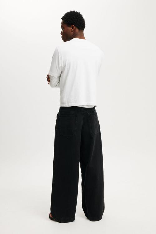 Y2K Super Wide Jean - Dire Black