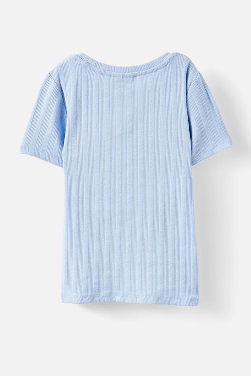 Raya baby tee - dawn blue/chillis