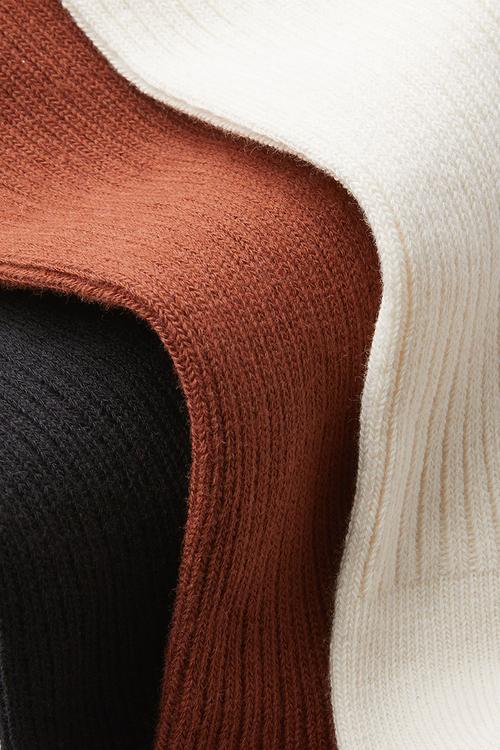 3 Pack Easy Socks - Black/Bone/Clay