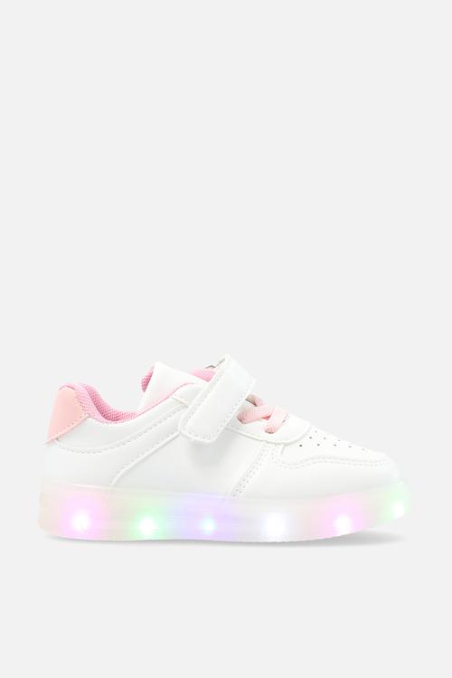 Light up sneakers - pink & white