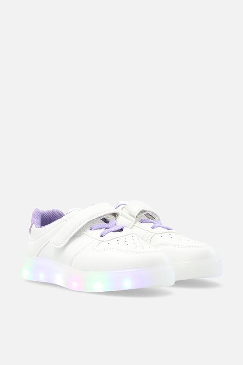 Light up sneakers - lilac & white