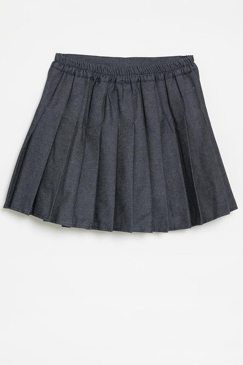 Pleated skirt - navy blue
