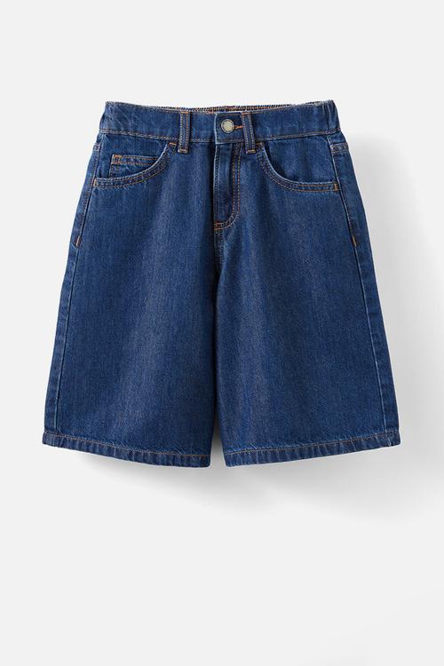 Super baggy denim jort - mermaid midnight blue