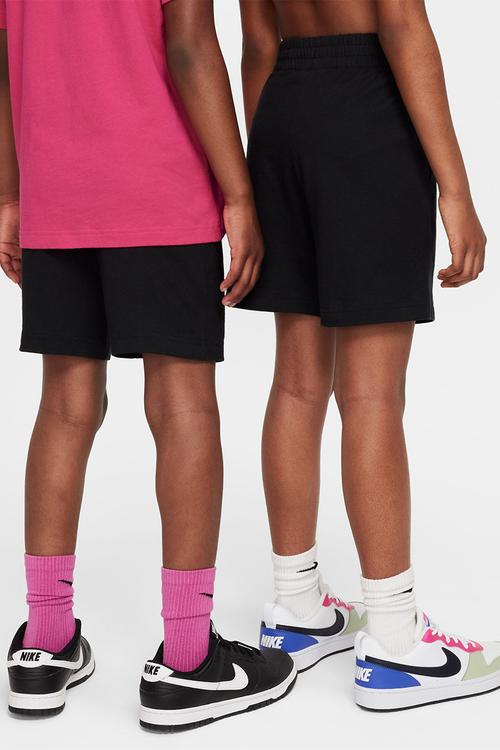 Kids 6" Knit Shorts - Black/White