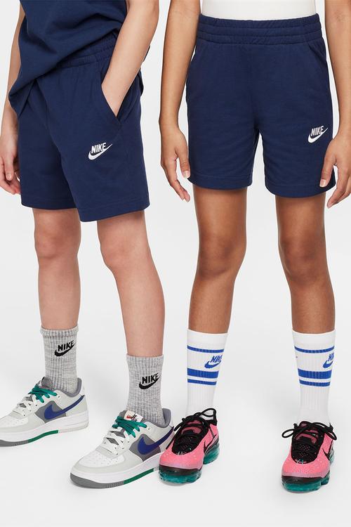 Kids 6" Knit Shorts - Midnight Navy/White