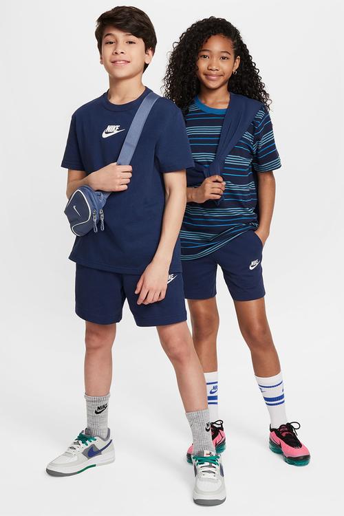 Kids 6" Knit Shorts - Midnight Navy/White