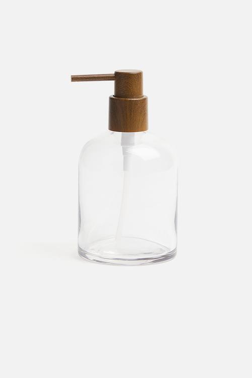 Glass soap dispenser - transparent