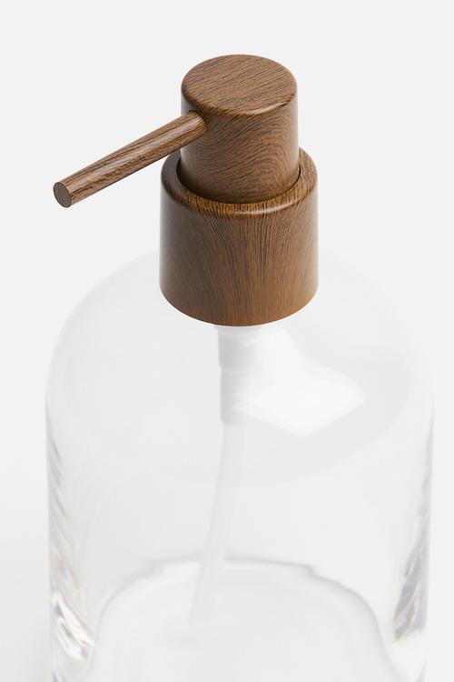 Glass soap dispenser - transparent
