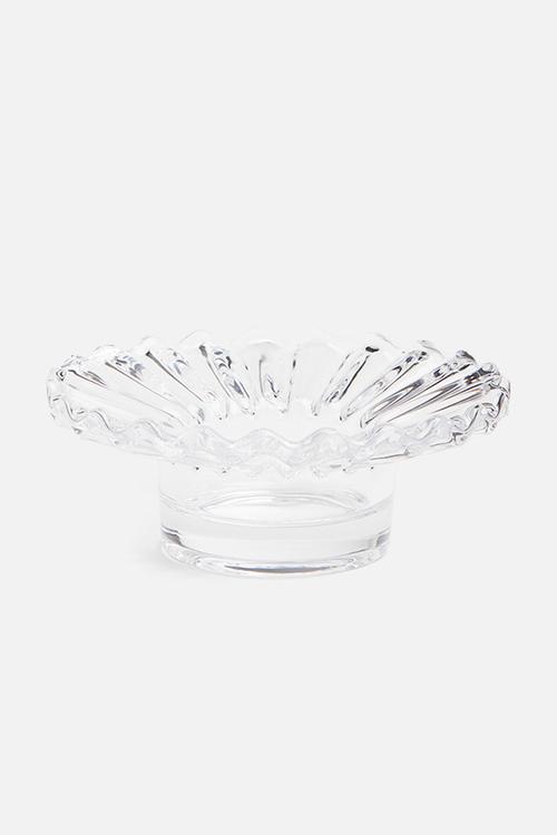 Glass tealight holder - transparent