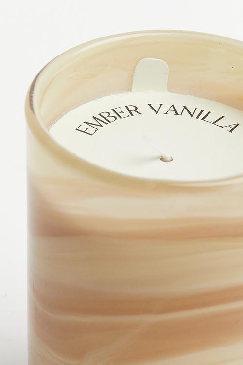 Scented candle in glass holder - ember vanilla 