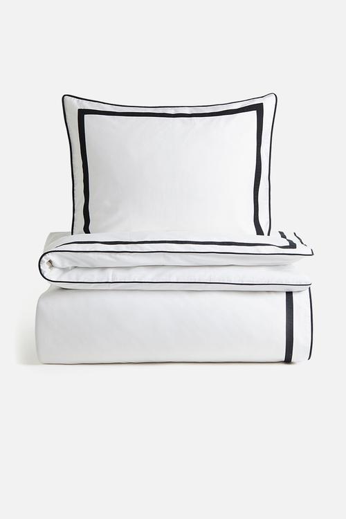 Egyptian cotton single duvet cover set - white