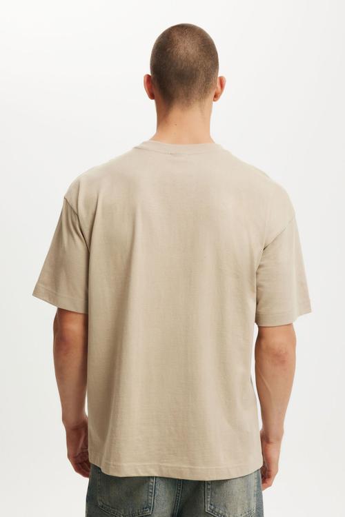 Box Fit Plain T-shirt - Gravel Stone