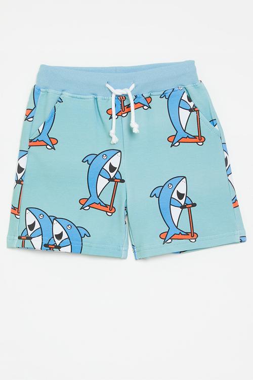 Drawstring shorts - blue