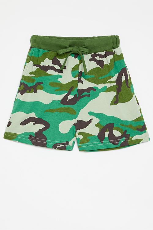 Camo shorts - green