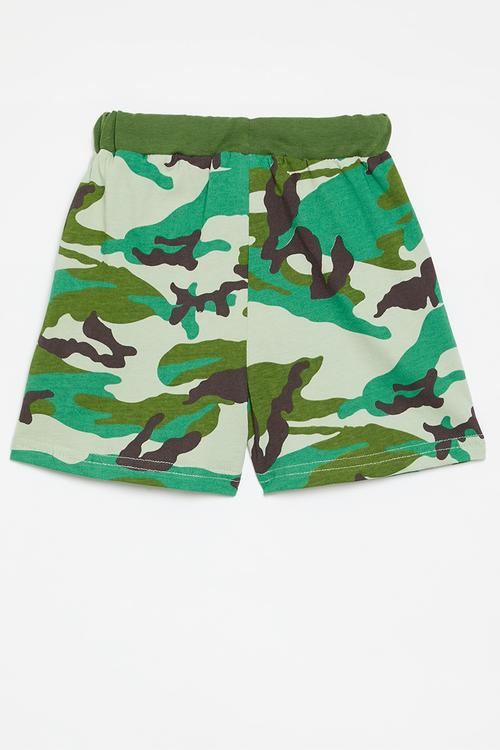 Camo shorts - green