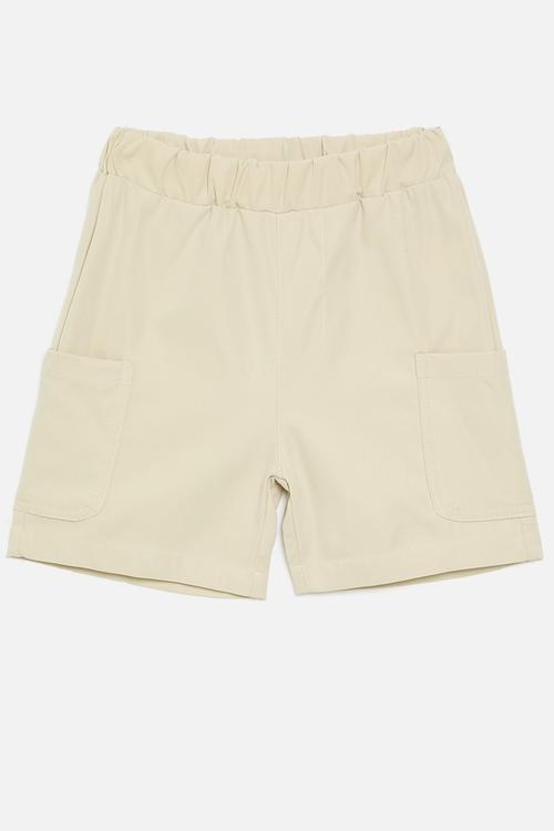 Turn up shorts - beige