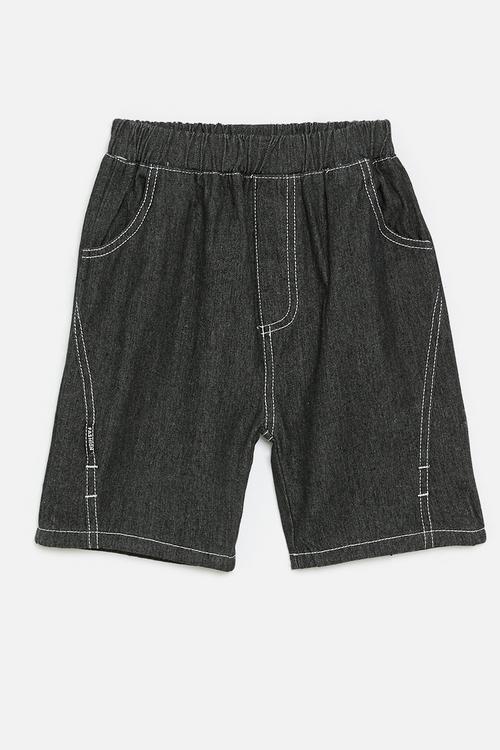 Denim Shorts - charcoal black