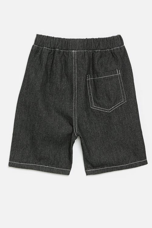 Denim Shorts - charcoal black