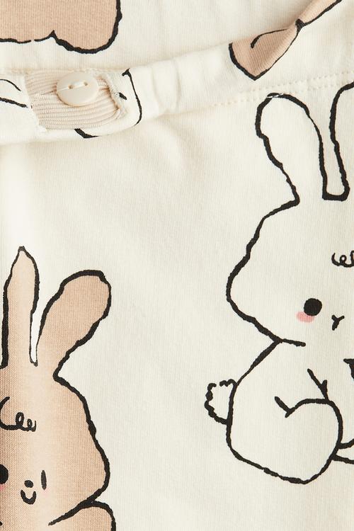Leggings - cream teddy bears