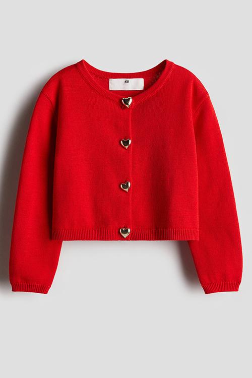 Cotton cardigan - red