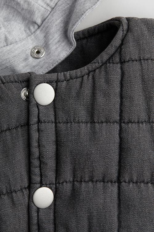 Quilted denim jacket - dark grey