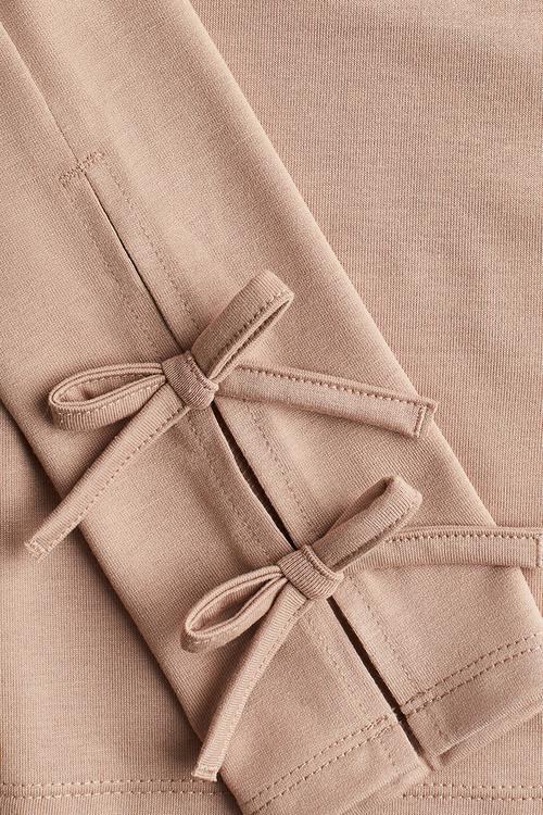 Long-sleeved jersey top - beige hello kitty