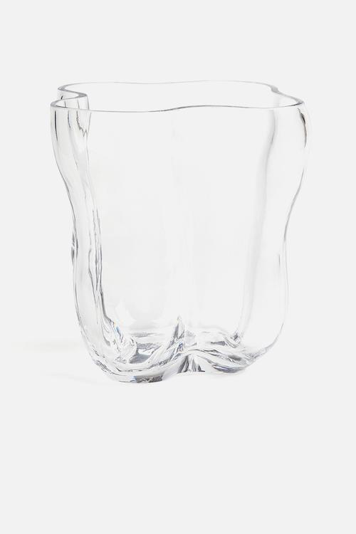 Large glass vase - transparent