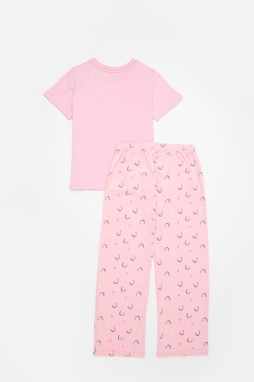 Pj set-pink/rainbow