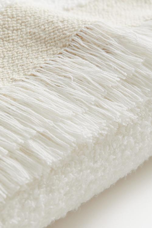 Bouclé blanket - white