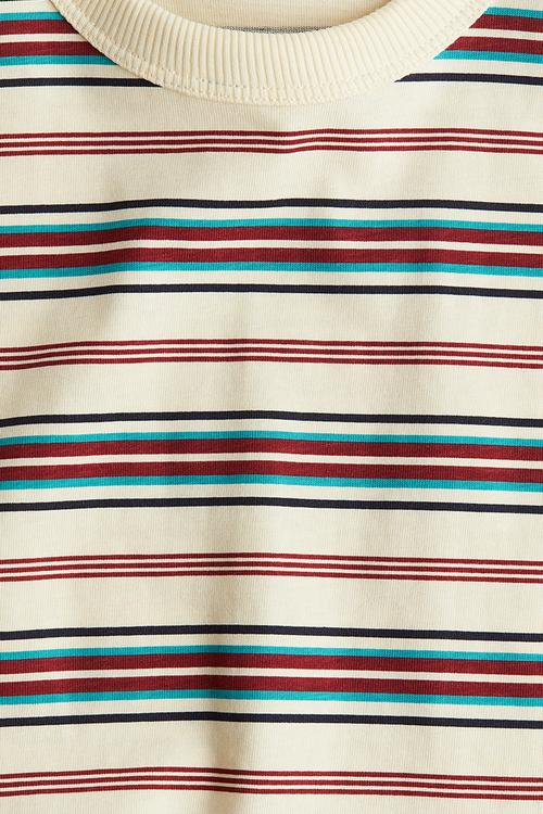 Long-sleeved t-shirt - light yellow striped