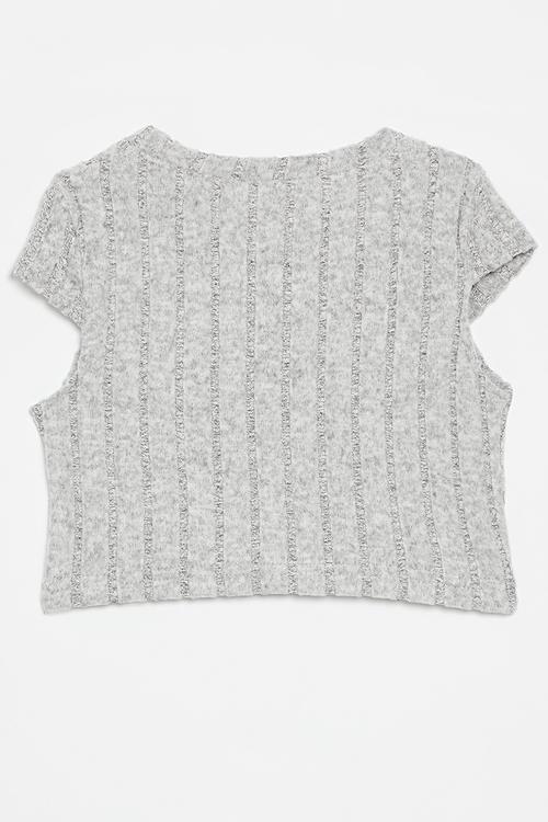 Cropped tee - grey