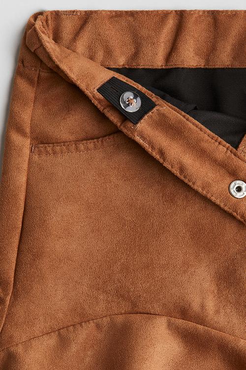 Coated skirt - brown