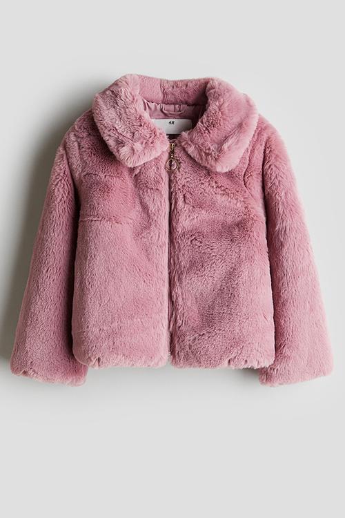 Fluffy jacket - dusty pink
