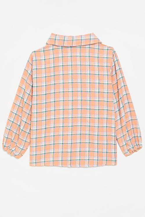 Check shirt -orange 