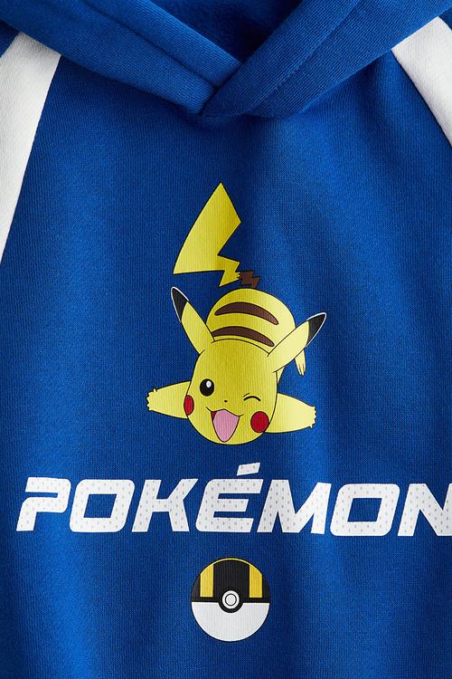 Printed hoodie - bright blue pokémon